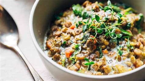 one-pot-creamy-spinach-lentils-recipe-pinch-of-yum image