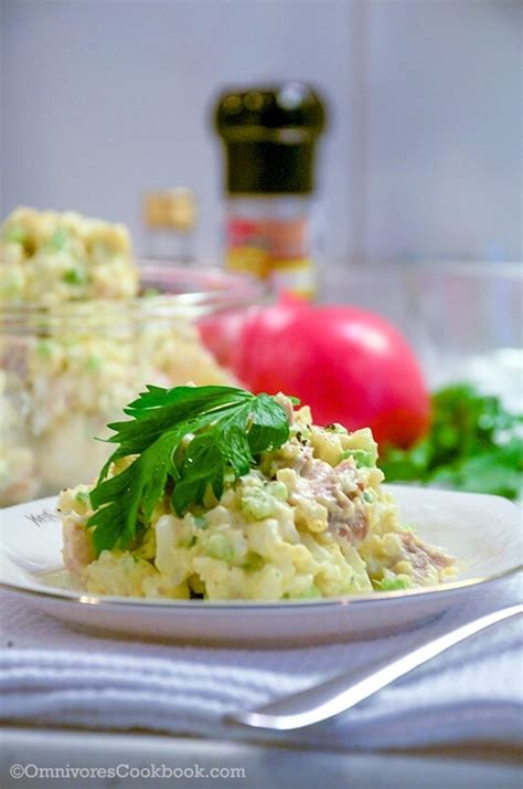 creamy-chicken-potato-salad-omnivores-cookbook image