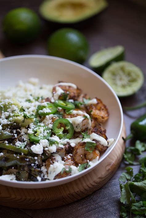 shrimp-fajita-bowls-with-cilantro-lime-cauliflower-rice image