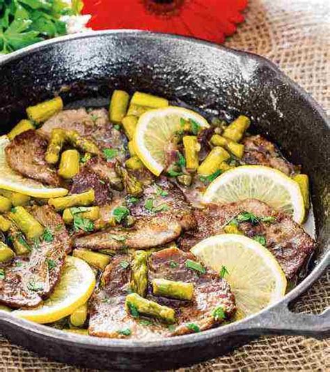 15-minute-veal-piccata-and-asparagus-recipe-grit image