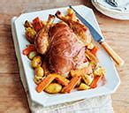 bacon-wrapped-roast-chicken-sunday-dinner-ideas image