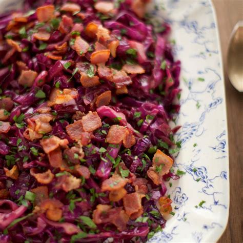 sauted-red-cabbage-with-bacon-recipe-food-wine image