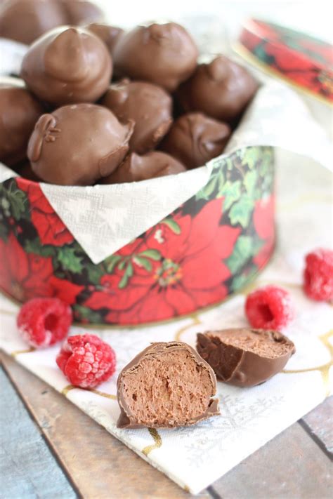 chocolate-raspberry-cheesecake-truffles image
