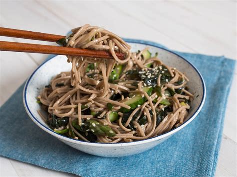 soba-salad-with-seaweed-cucumbers-and-asparagus image