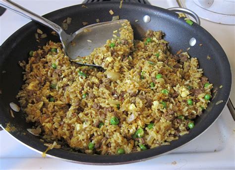 ground-beef-fried-rice-recipe-with-curry-powder image