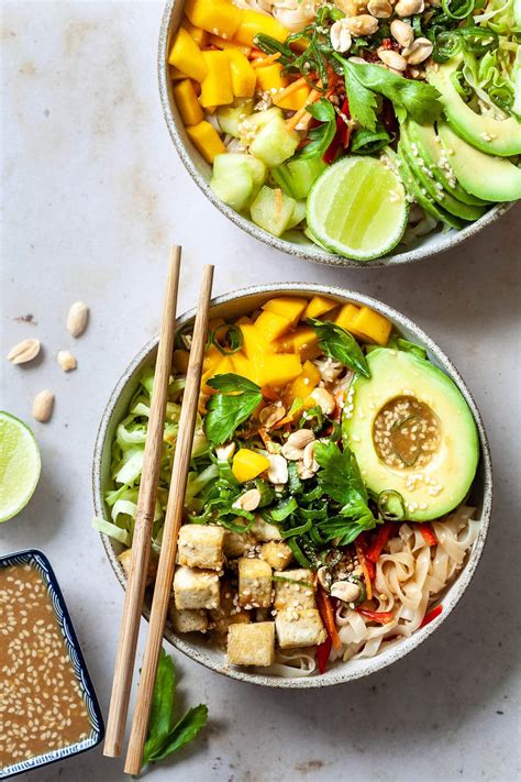 vegan-spring-roll-noodle-bowl-vibrant-plate image