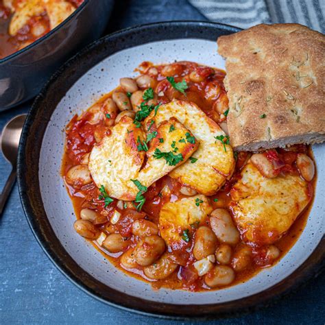 butter-beans-and-halloumi-bake-skinny-spatula image
