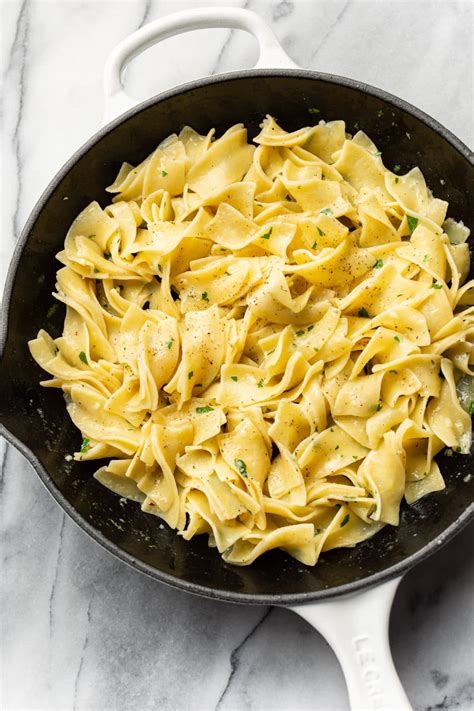 quick-and-easy-garlic-butter-noodles-salt-lavender image