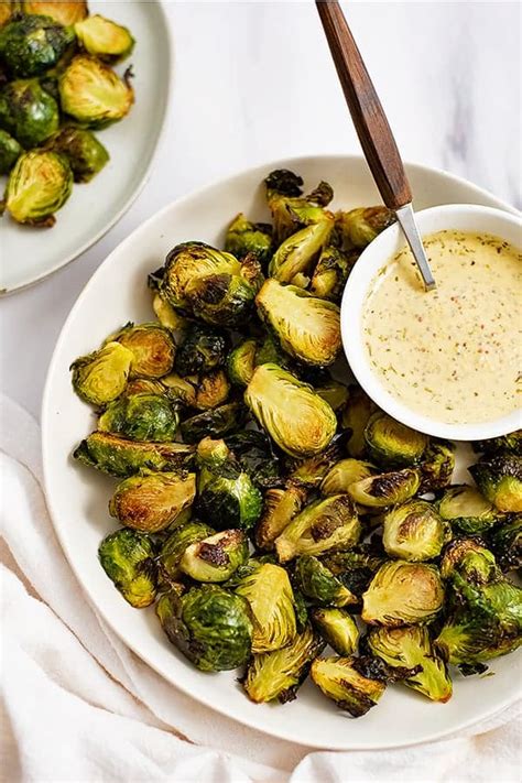 crispy-roasted-brussel-sprouts-with-garlic-dijon-sauce image