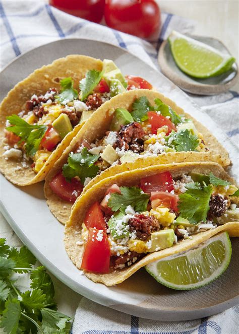 chorizo-and-egg-breakfast-tacos-recipe-simply image