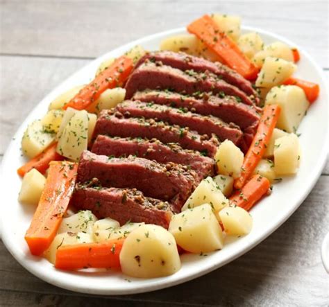 instant-pot-corned-beef-dinner-with-mustard-sauce image