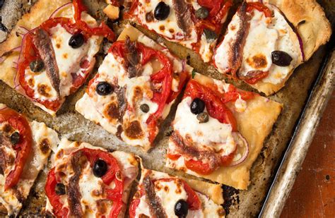 tomato-tart-with-fresh-mozzarella-and-anchovies image