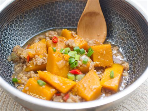 simmered-pumpkin-minced-meat-recipe-noob image