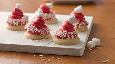 santa-hat-cookies-recipe-pillsburycom image