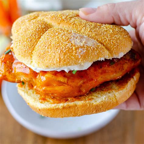 spicy-buffalo-chicken-sandwiches-persnickety-plates image
