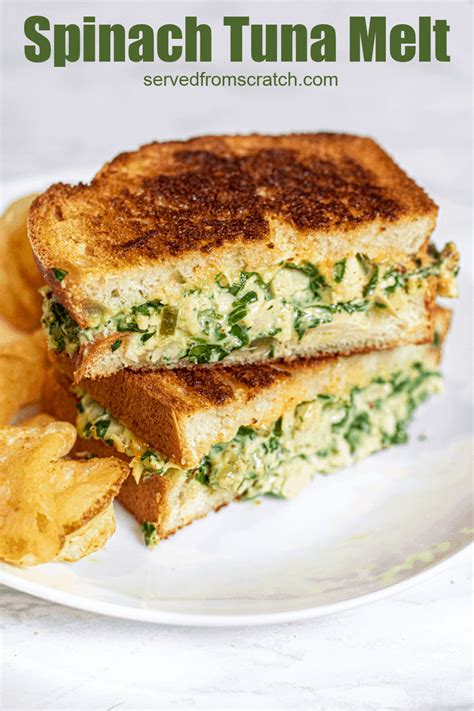 spinach-tuna-melt-served-from-scratch image