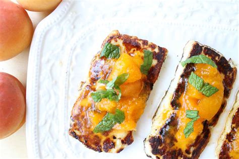 grilled-halloumi-cheese-with-apricots-and-mint-story image