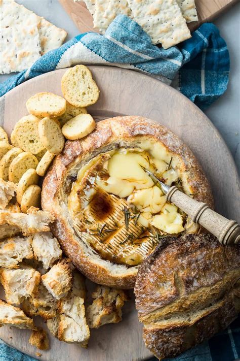 baked-brie-in-a-sourdough-bread-bowl-foodness-gracious image