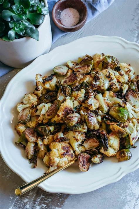 roasted-brussels-sprouts-and-cauliflower-fork-in-the image