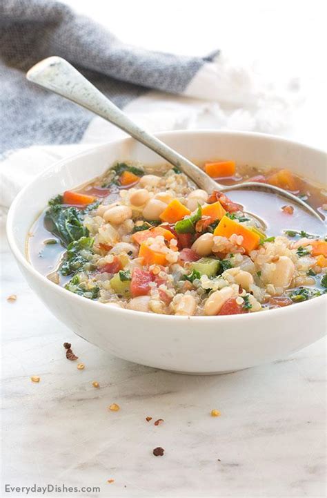 white-bean-quinoa-soup-recipe-with-kale image