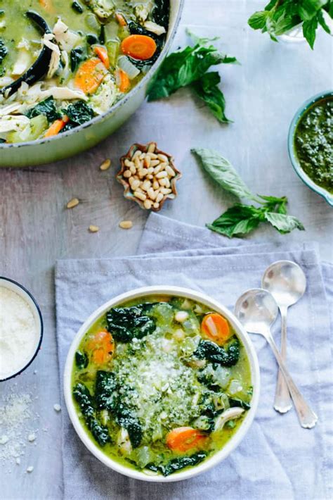 30-minute-pesto-chicken-kale-white-bean-soup image