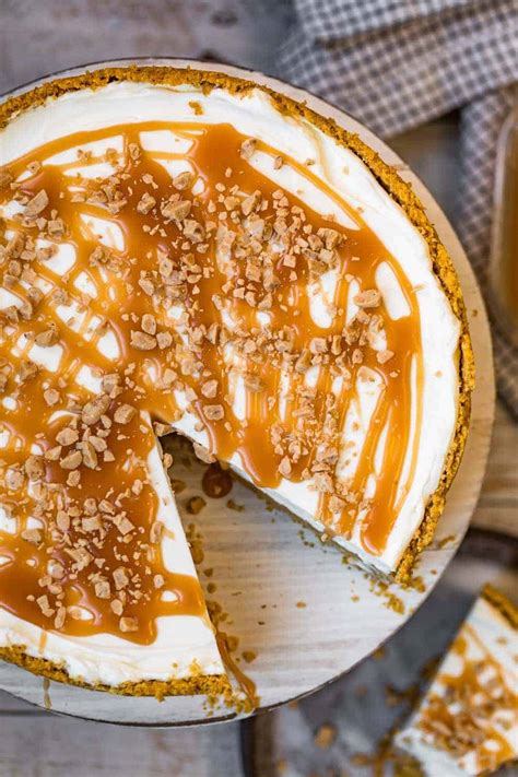salted-caramel-no-bake-cheesecake-recipe-the-cookie image