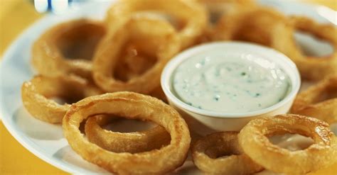 onion-rings-with-garlic-dip-recipe-eat-smarter-usa image