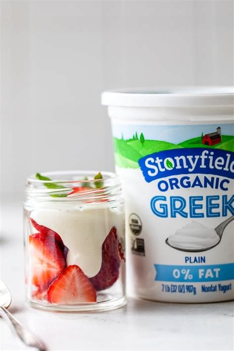 strawberries-and-yogurt-whipped-cream-skinnytaste image