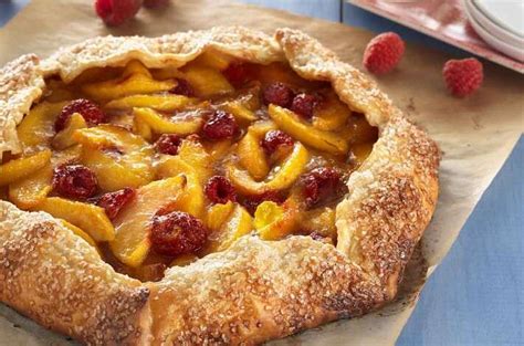 rustic-peach-tart-recipe-king-arthur-baking image
