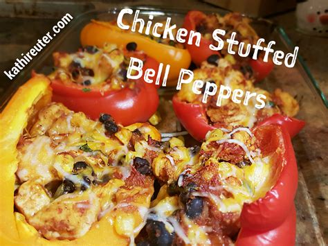 chicken-quinoa-stuffed-bell-peppers-clean-eating image