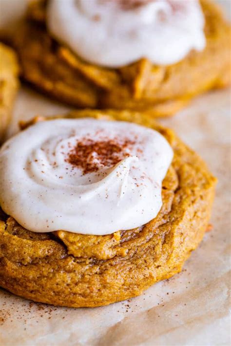 pumpkin-cookies-soft-w-brown-butter-icing-the-food image