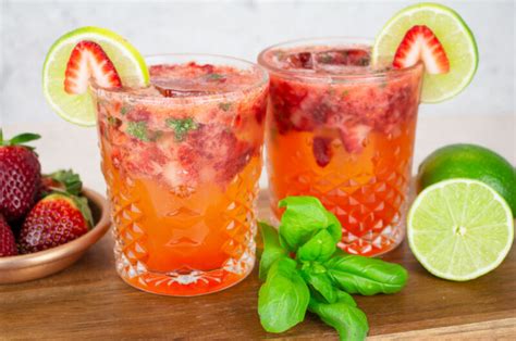 strawberry-basil-mocktail-strawberry-drink-recipe-the image