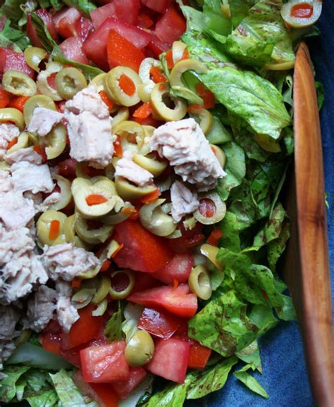 chopped-salad-with-tomatoes-olives-and-tuna image