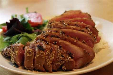 spicy-sweet-and-savory-seared-ahi-tuna-tasty-kitchen image