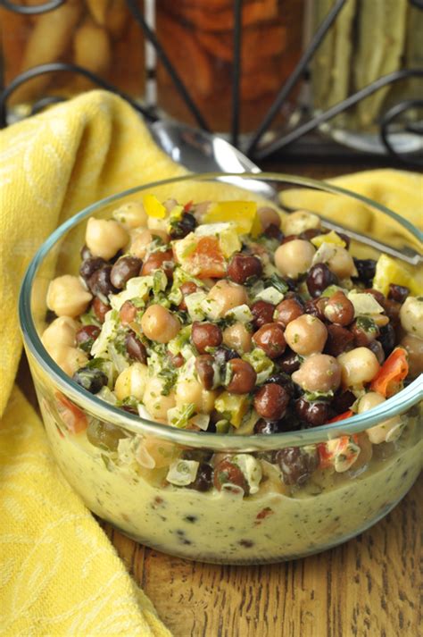 summer-chickpea-black-bean-salad-wishes-and-dishes image