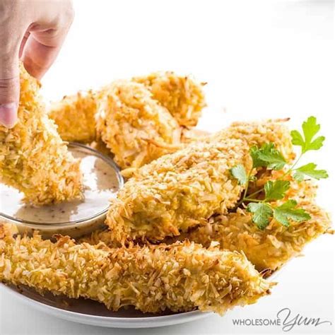 easy-baked-coconut-chicken-tenders-recipe-paleo-low-carb image