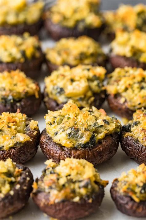 easy-spinach-stuffed-mushrooms-recipe-the-cookie image