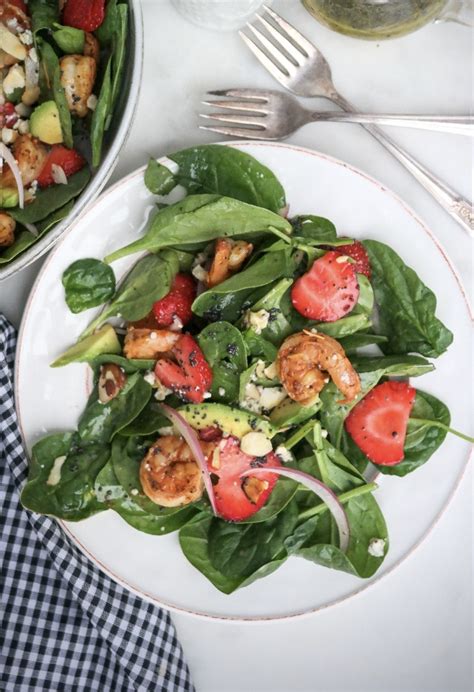 spinach-strawberry-salad-with-shrimp-the-foodie-affair image