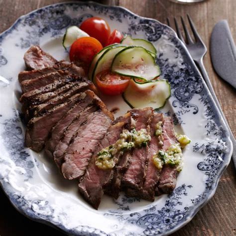 grilled-steak-with-warm-shallot-vinaigrette image
