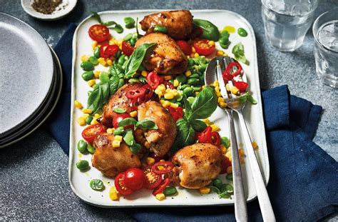 peanut-butter-and-jelly-chicken-with-corn-salad image