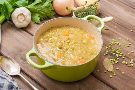 crock-pot-vegetarian-split-pea-soup-recipe-the-spruce image