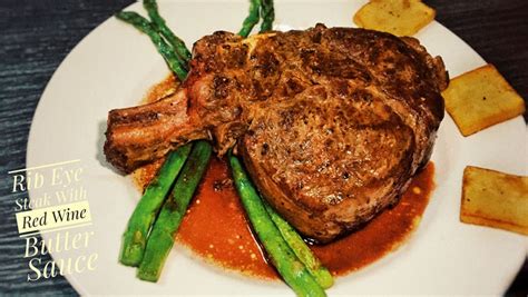 the-best-rib-eye-steak-delicious-red-wine image