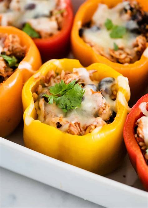 5-ingredient-chicken-stuffed-peppers-i-heart-naptime image
