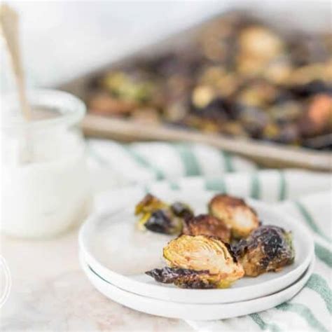 oven-roasted-brussels-sprouts-with-horseradish-sauce image