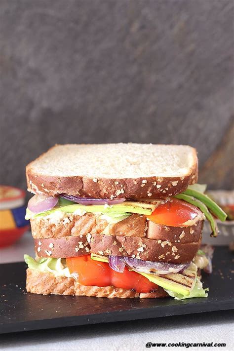 grilled-veggie-hummus-sandwich-cooking-carnival image