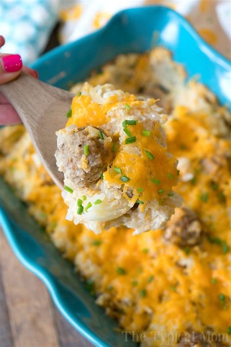 hamburger-hashbrown-casserole-with-frozen-meatballs-the image