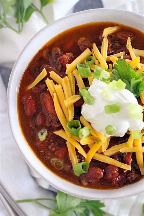 instant-pot-chili-with-ground-beef-and-dry-kidney-beans-slow image