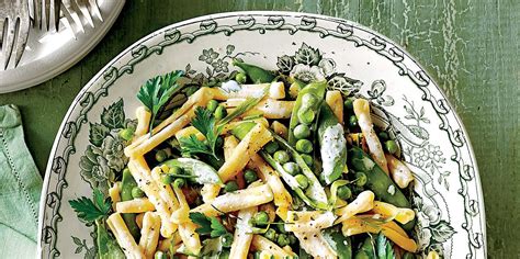 spring-pea-pasta-with-ricotta-and-herbs-recipe-myrecipes image