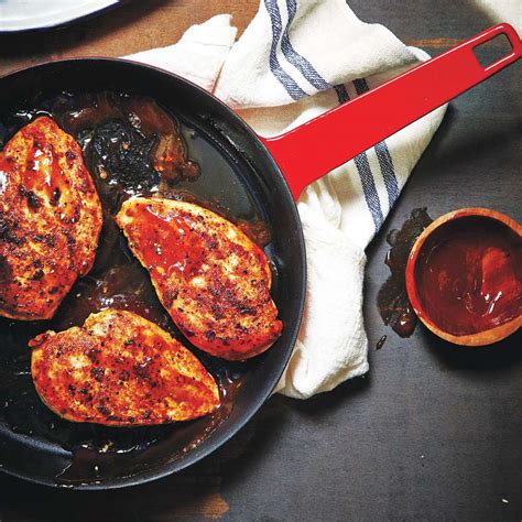 quick-skillet-barbecue-chicken-recipe-the-spruce-eats image