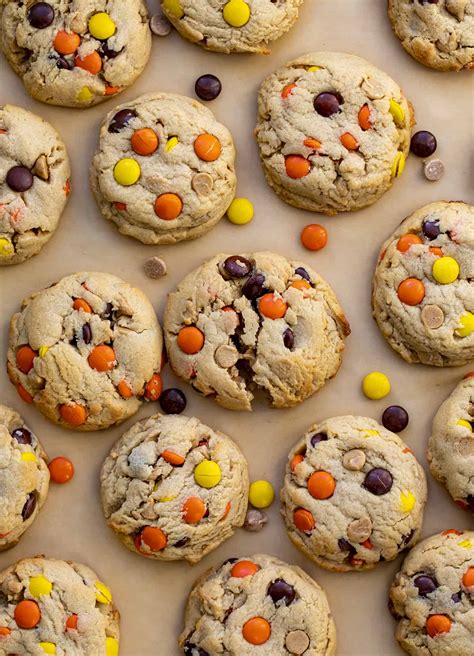 reeses-pieces-peanut-butter-cookies-i-am-baker image